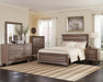 Kauffman California King, E.king, & Queen Panel Bed Washed Taupe - Visions in Furniture (La Mirada, CA)