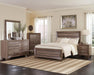 Kauffman California King, E.king, & Queen Panel Bed Washed Taupe - Visions in Furniture (La Mirada, CA)