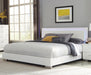 Felicity California King Panel Bed with LED Lighting Glossy White - Visions in Furniture (La Mirada, CA)
