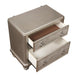 Bling Game 2-drawer Nightstand Metallic Platinum - Visions in Furniture (La Mirada, CA)