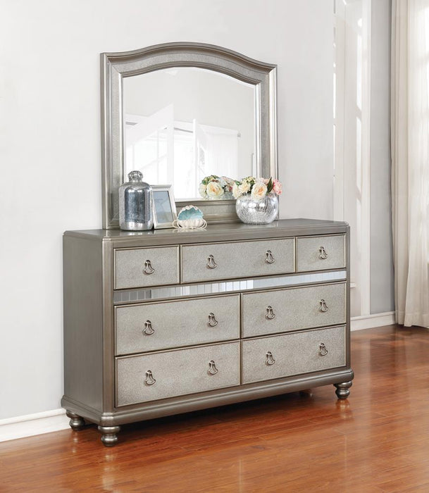 Bling Game Arched Dresser Mirror Metallic Platinum - Visions in Furniture (La Mirada, CA)
