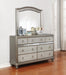 Bling Game Arched Dresser Mirror Metallic Platinum - Visions in Furniture (La Mirada, CA)
