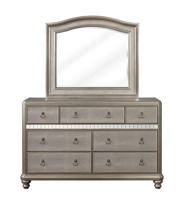 Bling Game Arched Dresser Mirror Metallic Platinum - Visions in Furniture (La Mirada, CA)