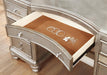 Bling Game 9-drawer Vanity Desk Metallic Platinum - Visions in Furniture (La Mirada, CA)