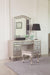 Bling Game Arched Top Vanity Mirror Metallic Platinum - Visions in Furniture (La Mirada, CA)