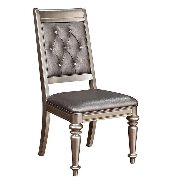 Bling Game Open Back Side Chairs Metallic (Set of 2) - Visions in Furniture (La Mirada, CA)