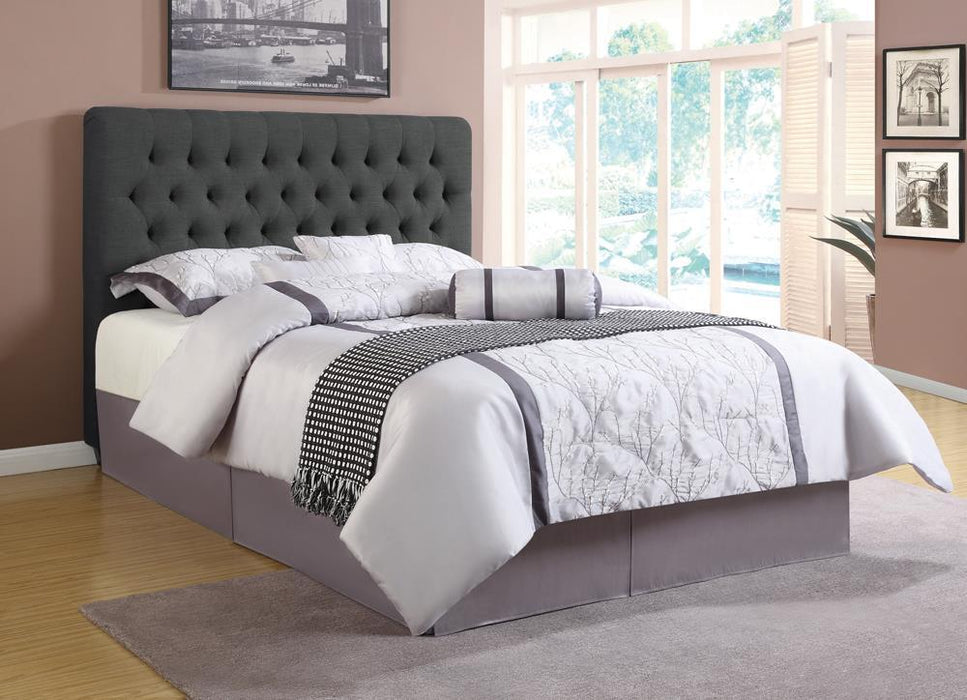 Chloe Tufted Upholstered Eastern King Bed Charcoal - Visions in Furniture (La Mirada, CA)