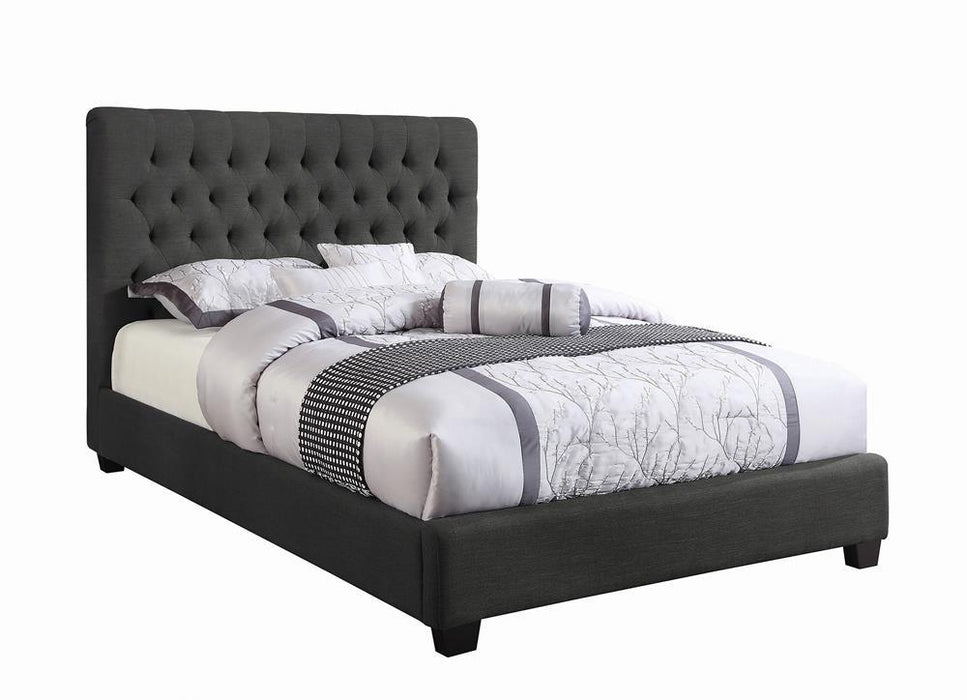 Chloe Tufted Upholstered Eastern King Bed Charcoal - Visions in Furniture (La Mirada, CA)