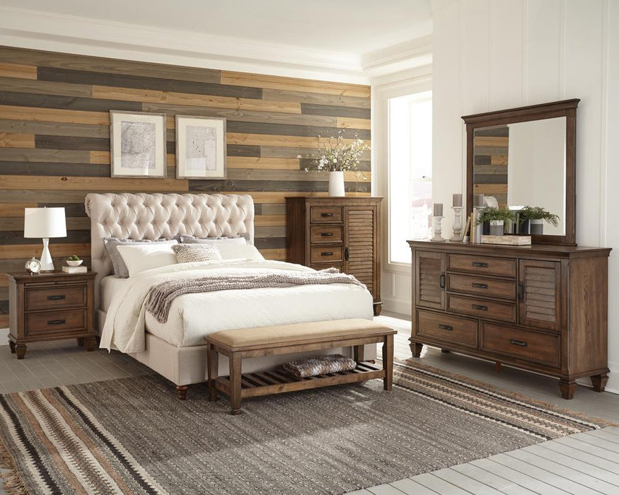 Devon Tufted Upholstered California King Bed Beige - Visions in Furniture (La Mirada, CA)