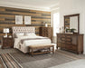 Devon Tufted Upholstered California King, Eastren King, & Queen Bed Beige - Visions in Furniture (La Mirada, CA)