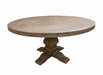 Florence Round Pedestal Dining Table Rustic Smoke - Visions in Furniture (La Mirada, CA)