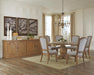 Florence Round Pedestal Dining Table Rustic Smoke - Visions in Furniture (La Mirada, CA)
