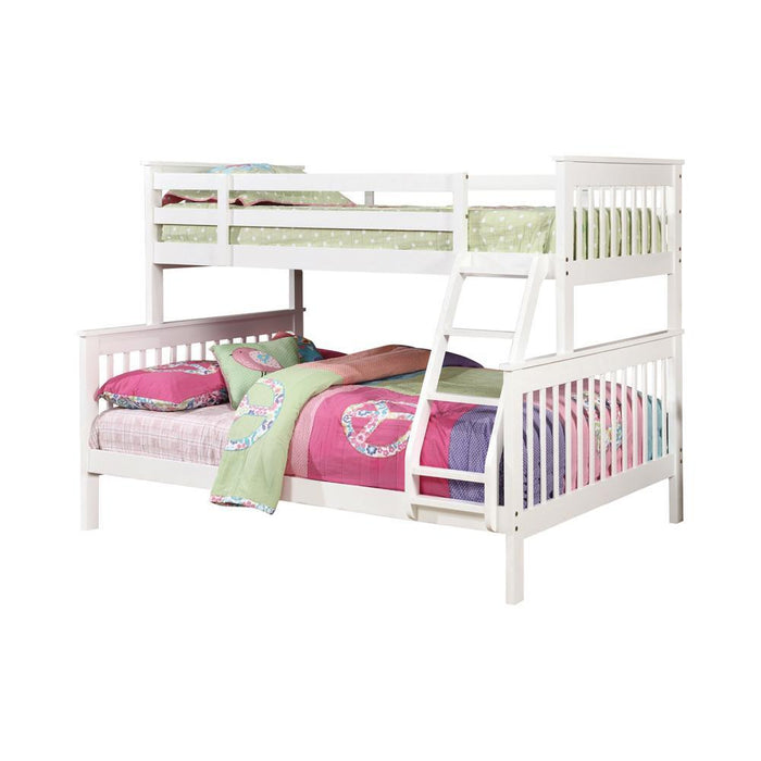 Chapman Twin Over Full Bunk Bed White - Visions in Furniture (La Mirada, CA)