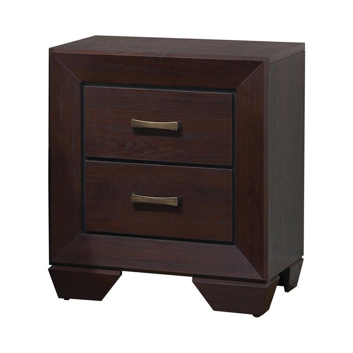 Kauffman 2-drawer Nightstand Dark Cocoa - Visions in Furniture (La Mirada, CA)
