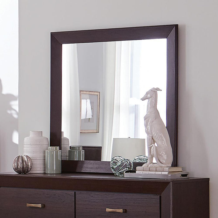 Kauffman Rectangular Dresser Mirror Dark Cocoa - Visions in Furniture (La Mirada, CA)