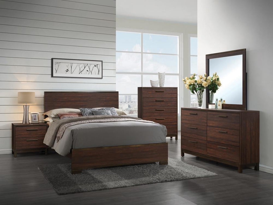 Edmonton Eastern King Panel Bed Rustic Tobacco - Visions in Furniture (La Mirada, CA)