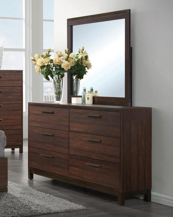 Edmonton Dresser Mirror Rustic Tobacco - Visions in Furniture (La Mirada, CA)