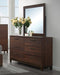 Edmonton Dresser Mirror Rustic Tobacco - Visions in Furniture (La Mirada, CA)
