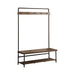 Alise Hall Tree with 5 Coat Hooks Chestnut and Dark Bronze - Visions in Furniture (La Mirada, CA)