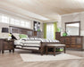 Franco Eastern King Panel Bed Burnished Oak - Visions in Furniture (La Mirada, CA)