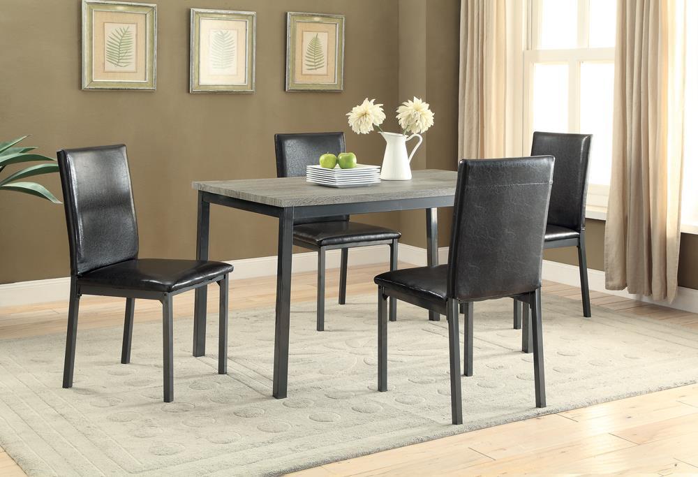 Garza Upholstered Dining Chairs Black (Set of 2) - Visions in Furniture (La Mirada, CA)
