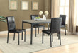 Garza Upholstered Dining Chairs Black (Set of 2) - Visions in Furniture (La Mirada, CA)