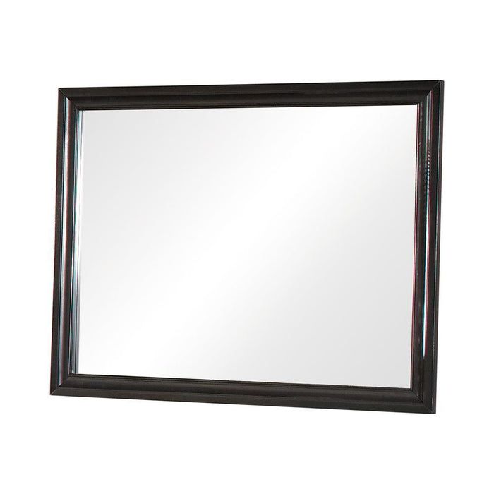 Barzini Rectangular Dresser Mirror Black - Visions in Furniture (La Mirada, CA)