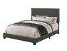 Boyd Eastern King Upholstered Bed with Nailhead Trim Charcoal - Visions in Furniture (La Mirada, CA)