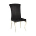 Betty Upholstered Side Chairs Black and Chrome (Set of 4) - Visions in Furniture (La Mirada, CA)