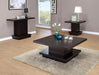 Reston Pedestal Square End Table Cappuccino - Visions in Furniture (La Mirada, CA)