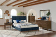 Charity Eastern King Upholstered Bed Blue - Visions in Furniture (La Mirada, CA)
