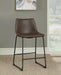 Michelle Armless Counter Height Stools Two-tone Brown and Black (Set of 2) - Visions in Furniture (La Mirada, CA)