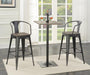 Cavalier Square Bar Table Dark Elm and Matte Black - Visions in Furniture (La Mirada, CA)
