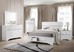 Miranda California King. E.King, & Queen 2-drawer Storage Bed Black & White - Visions in Furniture (La Mirada, CA)
