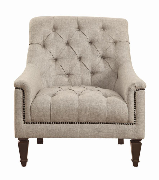 Avonlea Sloped Arm Upholstered Chair Grey - Visions in Furniture (La Mirada, CA)