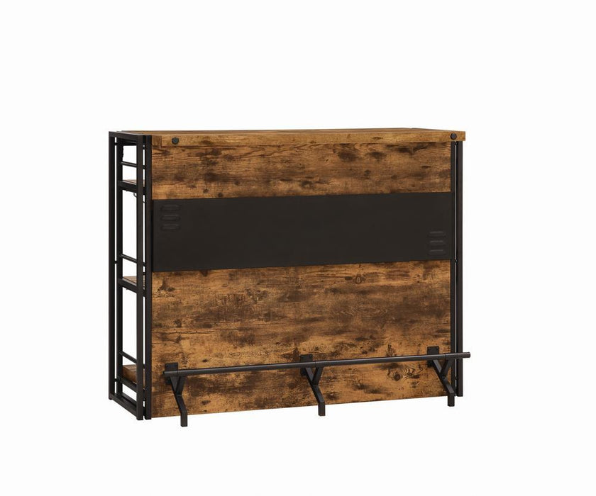 Renaldi Bar Unit with Stemware Rack Antique Nutmeg - Visions in Furniture (La Mirada, CA)