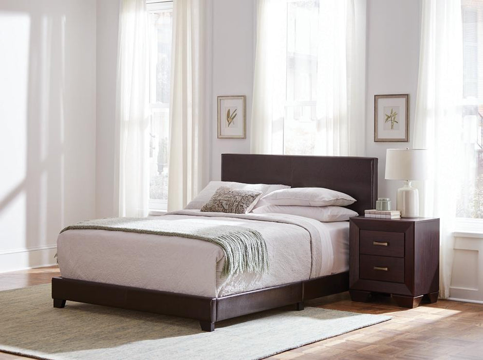 Dorian Upholstered California King Bed Brown - Visions in Furniture (La Mirada, CA)
