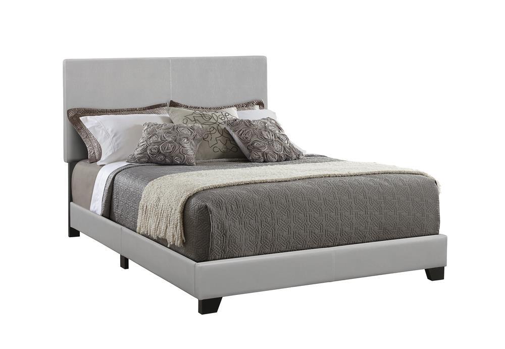 Dorian Upholstered Queen Bed Grey - Visions in Furniture (La Mirada, CA)