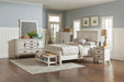 Franco Queen Panel Bed Antique White - Visions in Furniture (La Mirada, CA)