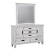 Franco Rectangular Dresser Mirror Antique White - Visions in Furniture (La Mirada, CA)