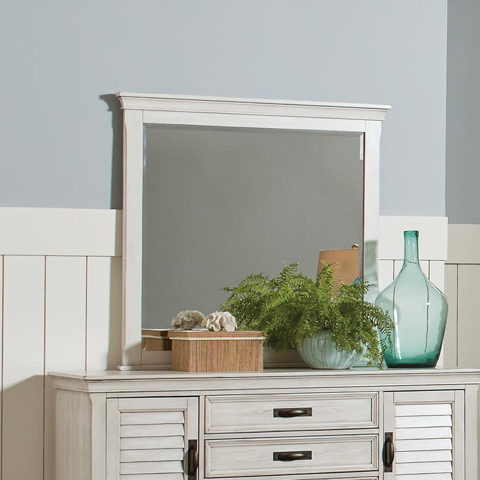 Franco Rectangular Dresser Mirror Antique White - Visions in Furniture (La Mirada, CA)