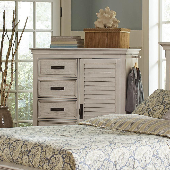 Franco 5-drawer Chest Antique White - Visions in Furniture (La Mirada, CA)