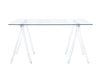 Amaturo Writing Desk with Glass Top Clear - Visions in Furniture (La Mirada, CA)
