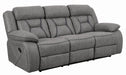 Higgins Pillow Top Arm Upholstered Motion Sofa Grey - Visions in Furniture (La Mirada, CA)