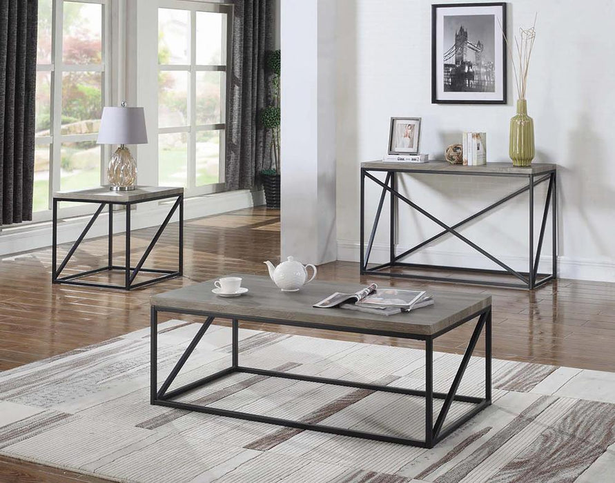 Birdie Square End Table Sonoma Grey - Visions in Furniture (La Mirada, CA)