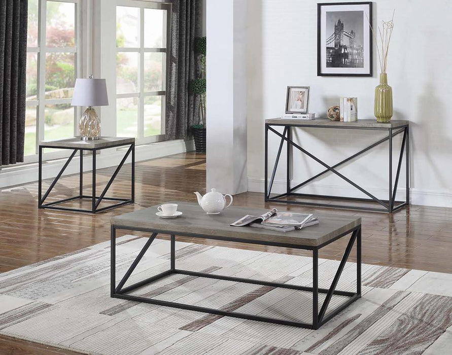 Birdie Rectangular Coffee Table Sonoma Grey - Visions in Furniture (La Mirada, CA)