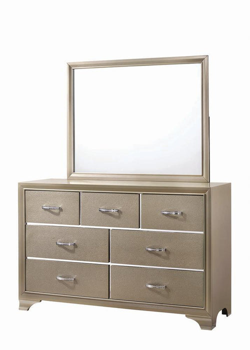 Beaumont Rectangular Dresser Mirror Champagne - Visions in Furniture (La Mirada, CA)