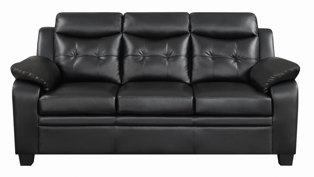 Finley Tufted Upholstered Sofa Black - Visions in Furniture (La Mirada, CA)