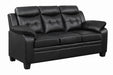 Finley Tufted Upholstered Sofa Black - Visions in Furniture (La Mirada, CA)