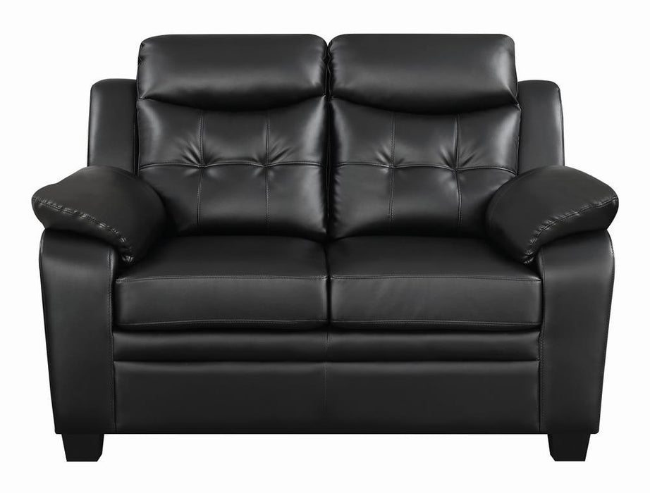 Finley Tufted Upholstered Loveseat Black - Visions in Furniture (La Mirada, CA)